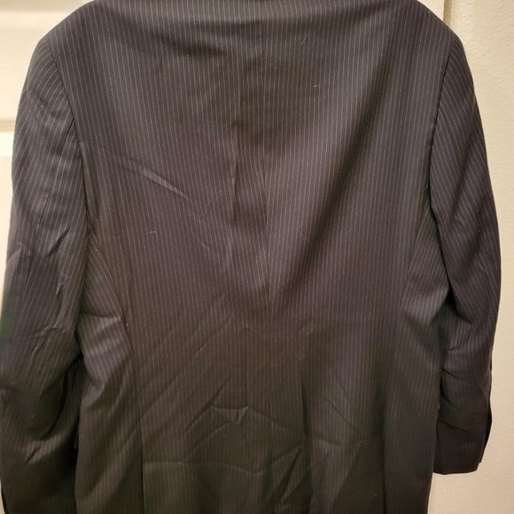 Blair Underwood suit coat jacket blazer, size 42R, black pinstripe, new w/o tags - Picture 2 of 7